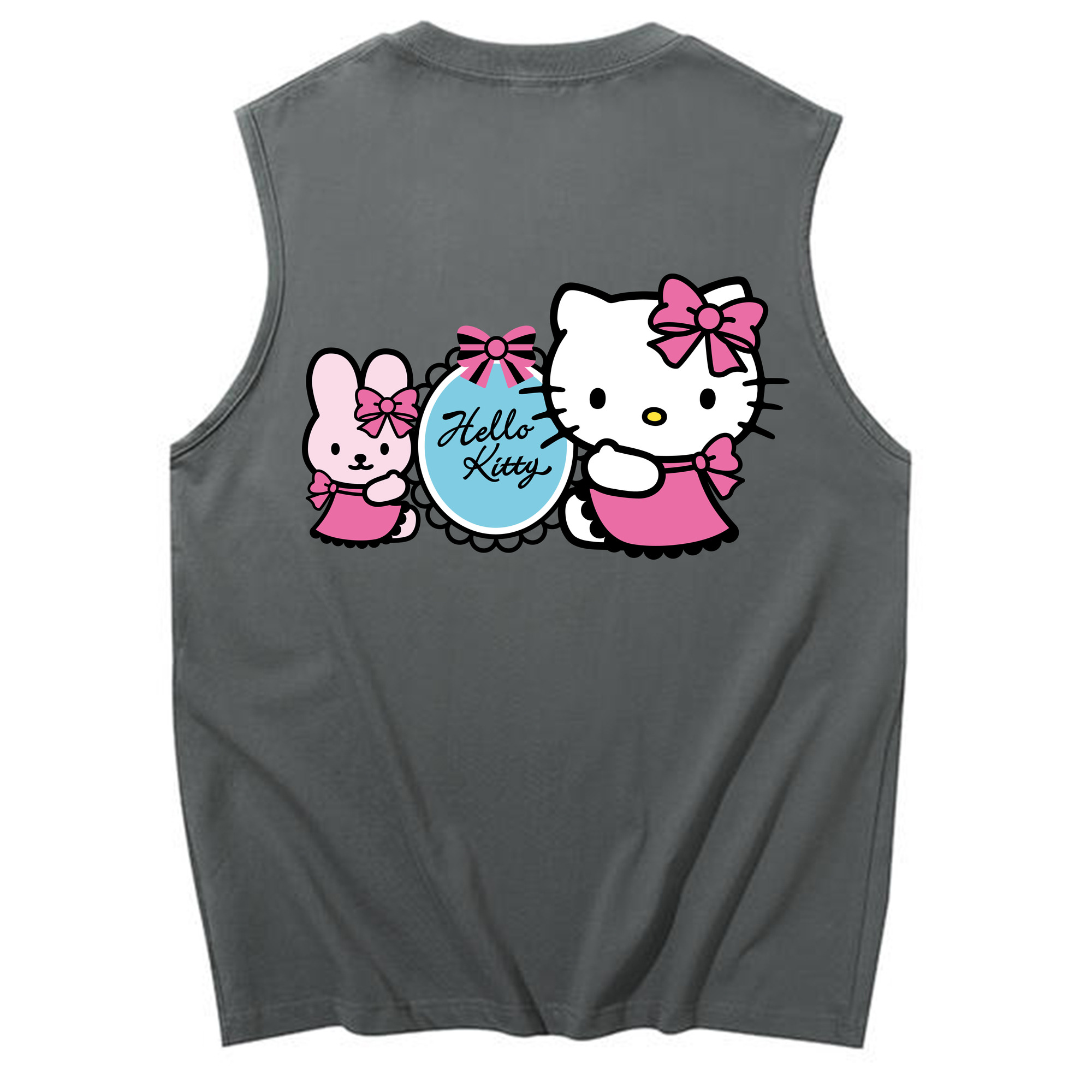 （画像用） Hello Kitty ハローキティ コットン100％タンクトップ（背面プリント）